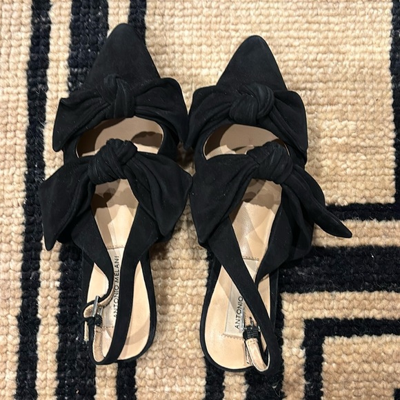 ANTONIO MELANI Shoes - ANTONIO MELANI Black Suede Flats. Size is US 7.